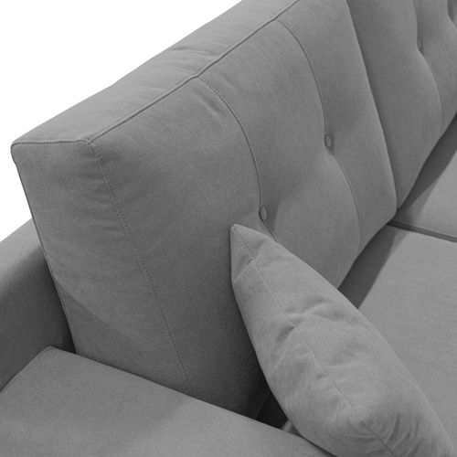 Danish Canapé Moderne En Tissu Doux Imperméable T02 146 Cm Gris