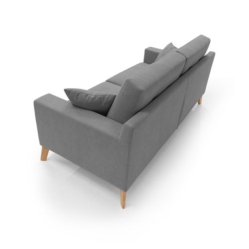 Danish Canapé Moderne En Tissu Doux Imperméable T02 146 Cm Gris