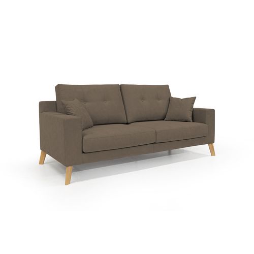 Danish Canapé Moderne En Tissu Doux Imperméable T02 146 Cm Brun