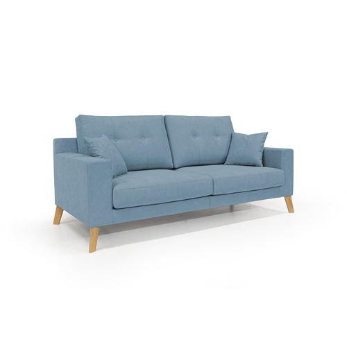 Danish Canapé Moderne En Tissu Doux Imperméable T02 146 Cm Bleu Pastel