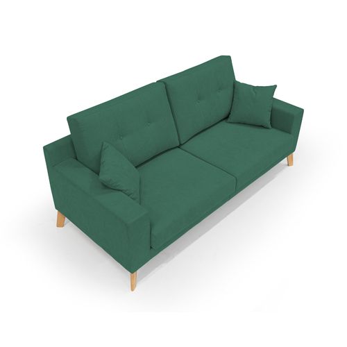 Danish Canapé Moderne En Tissu Doux Imperméable T02 146 Cm Vert