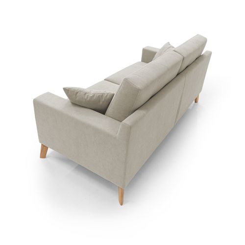 Danish Canapé Moderne En Tissu Doux Imperméable T02 166 Cm Creme