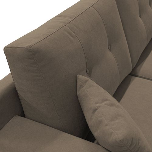 Danish Canapé Moderne En Tissu Doux Imperméable T02 166 Cm Brun