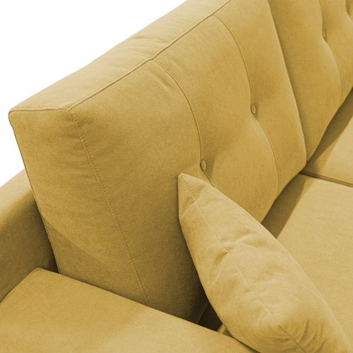 Danish Canapé Moderne En Tissu Doux Imperméable T02 166 Cm Jaune