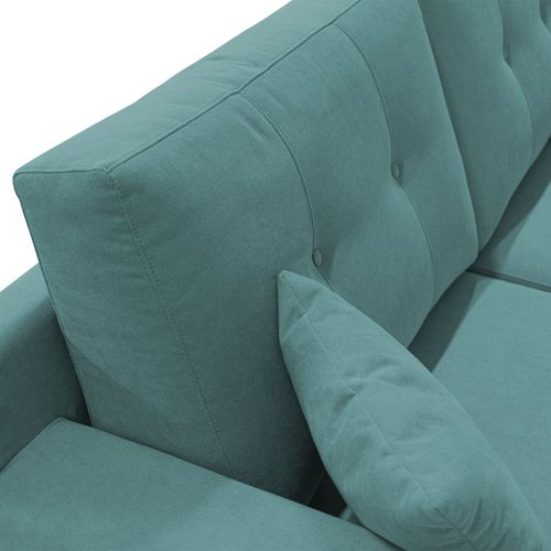 Danish Canapé Moderne En Tissu Doux Imperméable T02 186 Cm Bleu Canard