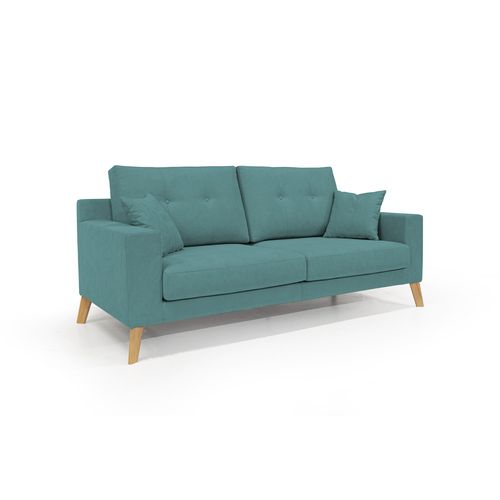 Danish Canapé Moderne En Tissu Doux Imperméable T02 186 Cm Bleu Canard