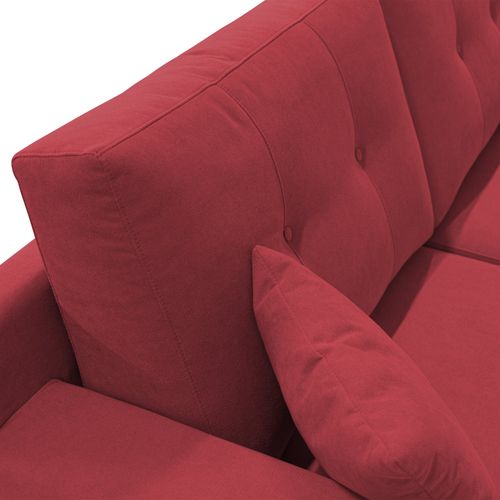 Danish Canapé Moderne En Tissu Doux Imperméable T02 186 Cm Rouge