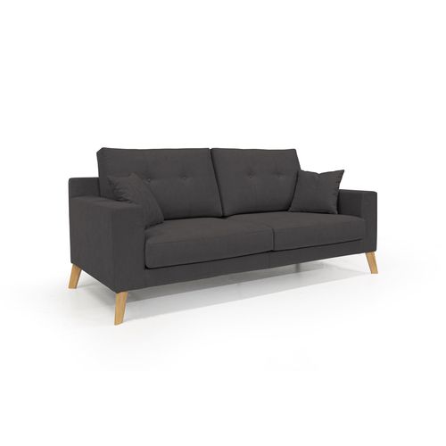 Danish Canapé Moderne En Tissu Doux Imperméable T02 206 Cm Noir