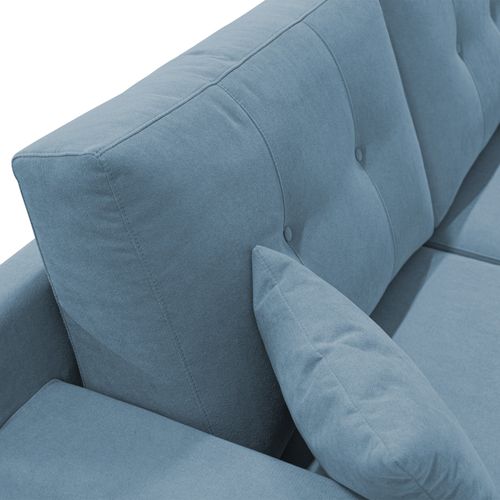 Danish Canapé Moderne En Tissu Doux Imperméable T02 206 Cm Bleu Pastel