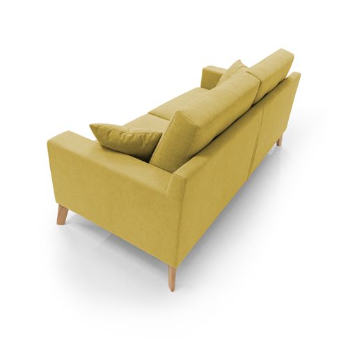 Danish Canapé Moderne En Tissu Doux Imperméable T02 206 Cm Jaune