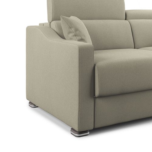 Amber Canapé Lit Convertible En Tissu Détachable T05 171 Cm (mat. 120x197) Creme