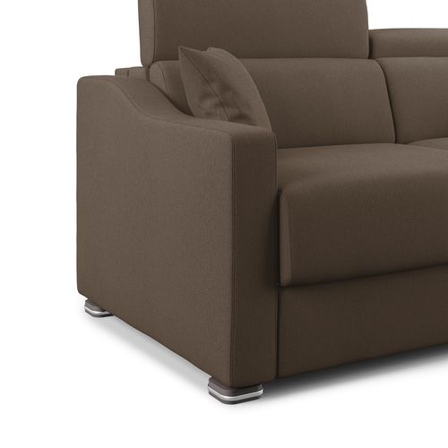 Amber Canapé Lit Convertible En Tissu Détachable T05 191 Cm (mat. 140x197)  Brun
