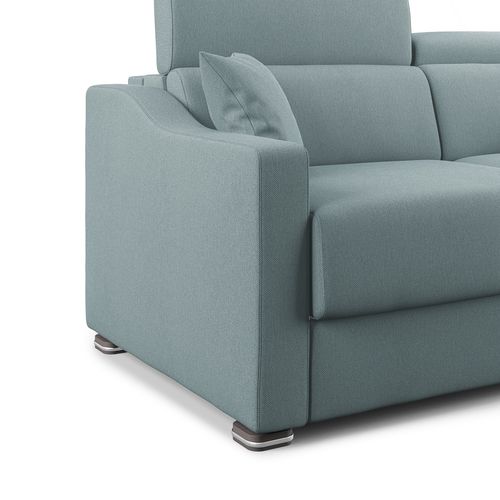 Amber Canapé Lit Convertible En Tissu Détachable T05 211 Cm (mat. 160x197)  Bleu Pastel