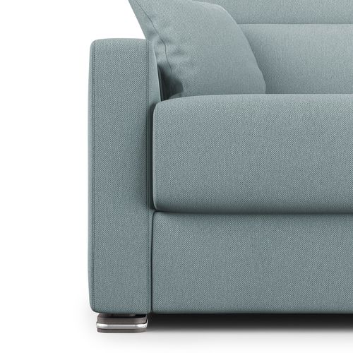 Amber Canapé Lit Convertible En Tissu Détachable T05 211 Cm (mat. 160x197)  Bleu Pastel