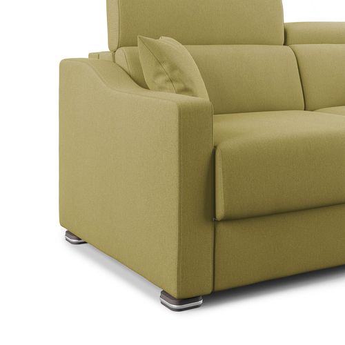 Amber Canapé Lit Convertible En Tissu Détachable T05 211 Cm (mat. 160x197)  Jaune