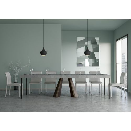 Console Extensible 90x40/300 Cm Diamante Premium Ciment Cadre Ours