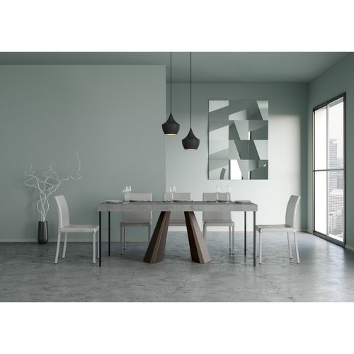 Console Extensible 90x40/300 Cm Diamante Premium Ciment Cadre Ours