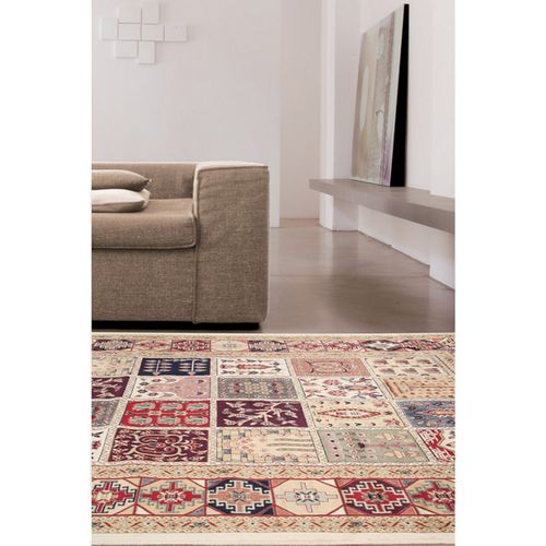 Tapis De Salon Farsh En Viscose - Beige - 135x190 Cm