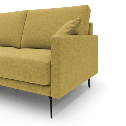 Saturno Canapé Moderne En Tissu Doux Imperméable T03 140 Cm Jaune