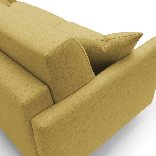 Edgar Canapé Lit Convertible En Tissu Felis Imperméable T03 200 Cm (mat. 160x197) Jaune