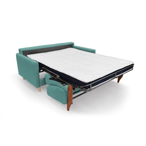 Edgar Canapé Lit Convertible En Tissu Felis Imperméable T03 180 Cm (mat. 140x197) Vert Aquamarine