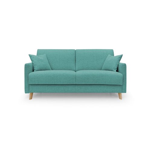 Edgar Canapé Lit Convertible En Tissu Felis Imperméable T03 180 Cm (mat. 140x197) Vert Aquamarine