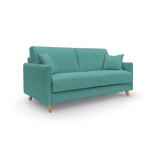 Edgar Canapé Lit Convertible En Tissu Felis Imperméable T03 180 Cm (mat. 140x197) Vert Aquamarine