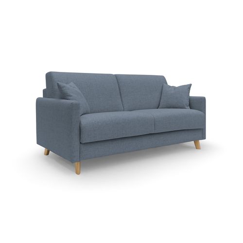 Edgar Canapé Lit Convertible En Tissu Felis Imperméable T03 160 Cm (mat. 120x197) Bleu