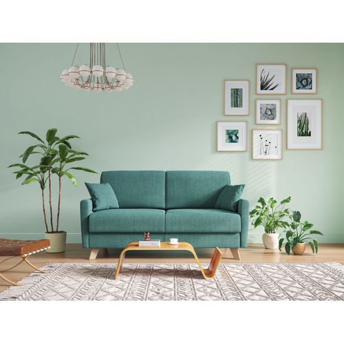 Edgar Canapé Lit Convertible En Tissu Felis Imperméable T03 160 Cm (mat. 120x197) Bleu