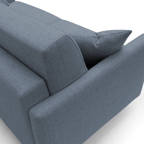 Edgar Canapé Lit Convertible En Tissu Felis Imperméable T03 180 Cm (mat. 140x197) Bleu