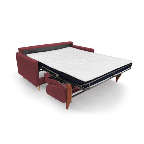 Edgar Canapé Lit Convertible En Tissu Felis Imperméable T03 160 Cm (mat. 120x197) Rouge