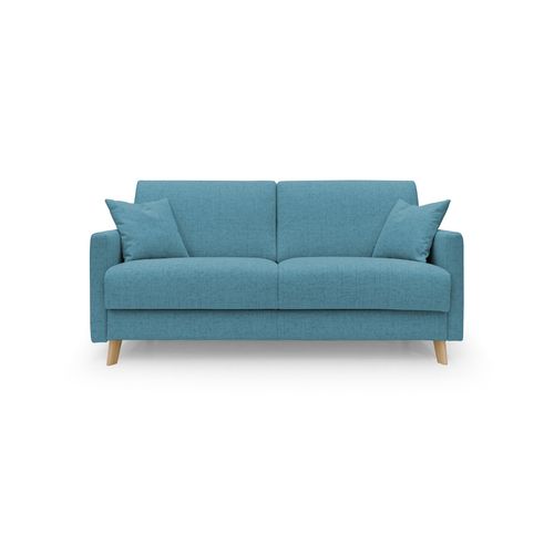 Edgar Canapé Lit Convertible En Tissu Felis Imperméable T03 200 Cm (mat. 160x197) Bleu Ciel