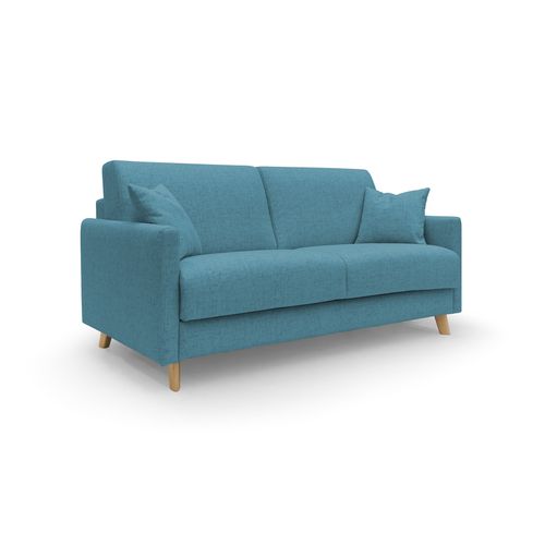 Edgar Canapé Lit Convertible En Tissu Felis Imperméable T03 200 Cm (mat. 160x197) Bleu Ciel