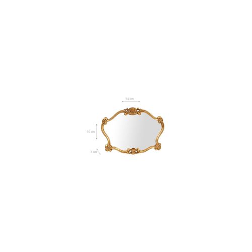 Miroir Baroque Avec Cadre Doré