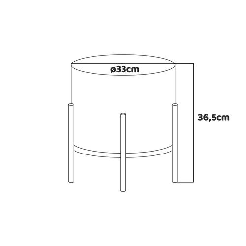 Bonn Velvet - Pouf Rond En Velours Côtelé