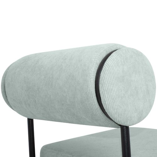 Sapporo - Lot De 2 Tabourets Design En Métal Et Velours Côtelé - Vert