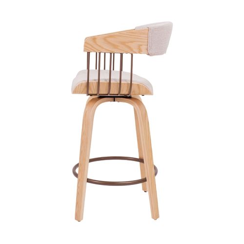 Colonia - Ensemble De 2 Tabourets Rembourrés 49,5x92x37,5 Cm - Beige