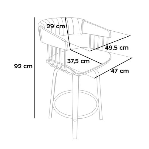 Colonia - Ensemble De 2 Tabourets Rembourrés 49,5x92x37,5 Cm - Beige