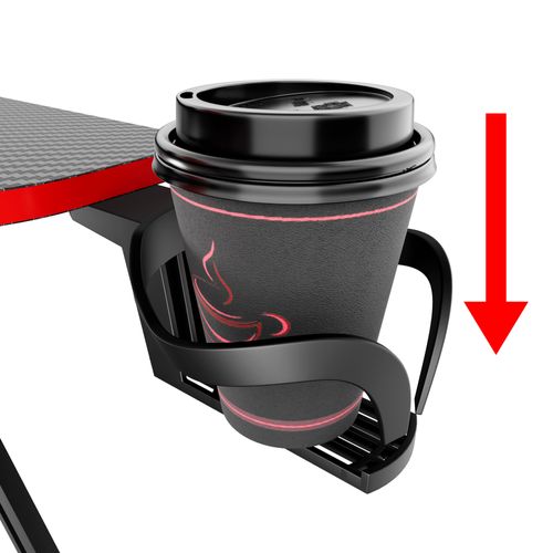 Spector - Bureau De Gaming 120x60x76 Cm En Mdf Et Métal Noir