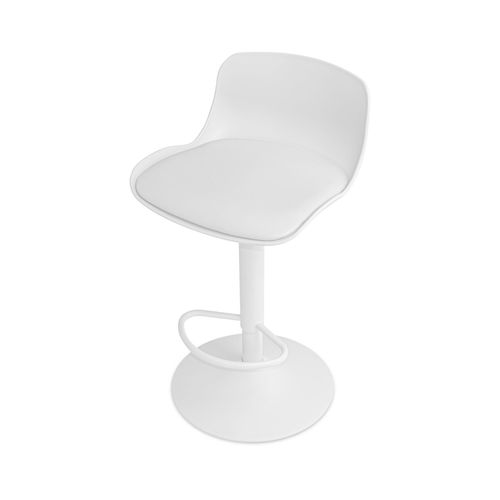 Amsterdam - Lot De 2 Tabourets De Bar 45x80x45 Cm En Acier, Polyéthylène Et Similicuir