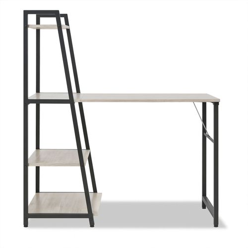 Bimyo - Bureau Pliant Avec Étagère Gain De Place 50x41xh128 Cm Style Industriel Bleach