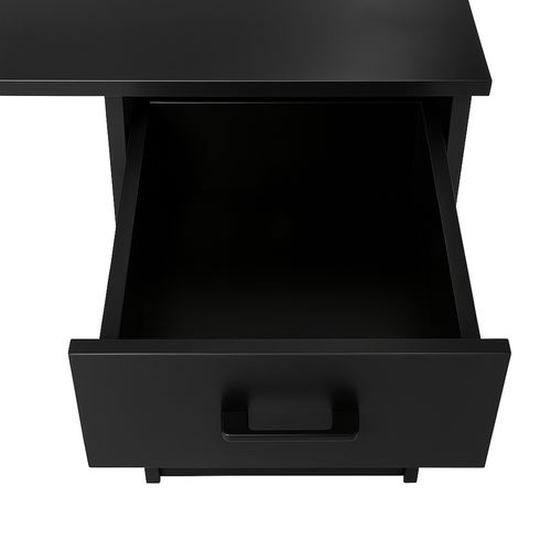 Cassiopea - Bureau Avec 4 Tiroirs 110x56x73 Cm Pour PC De Bureau En Bois Noir