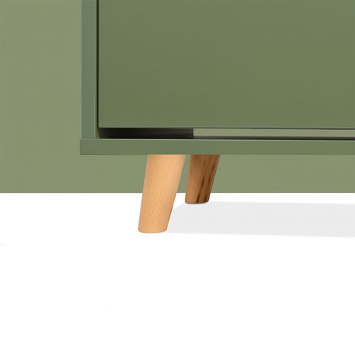 Emma - Meuble à Chaussures Gain De Place 2 Portes 55x82x25 Cm 12 Paires En Bois Sauge