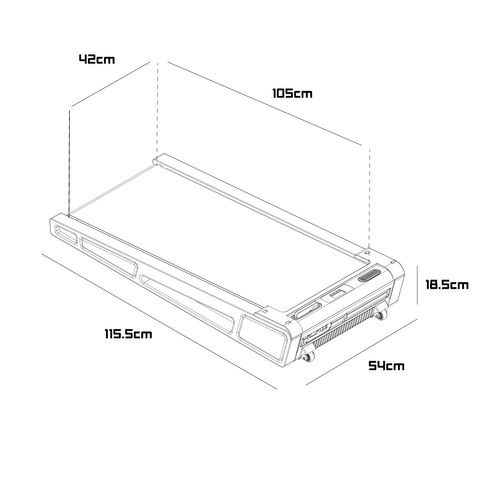 Zenith - Tapis Roulant Avec Inclinaison Fixe 2,5cv Max 6 Km/h Avec Écran LCD Bluetooth