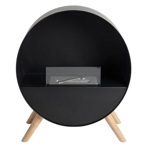Venere - Cheminée Au Bioéthanol 60x72x30 Cm Brûleur 1 Litre Noir