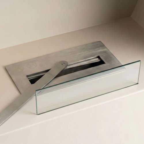 Venere - Cheminée Au Bioéthanol 60x72x30 Cm Brûleur 1 Litre Taupe