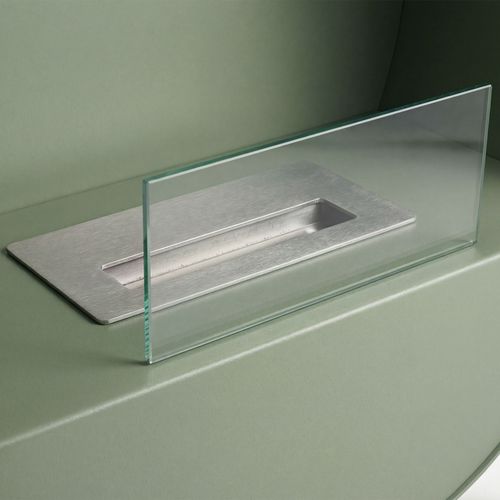 Venere - Cheminée Au Bioéthanol 60x72x30 Cm Brûleur 1 Litre Vert Sauge