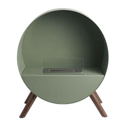 Venere - Cheminée Au Bioéthanol 60x72x30 Cm Brûleur 1 Litre Vert Sauge