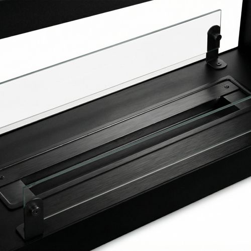 Massenzio - Cheminée à Bioéthanol Encastrable 90x55x30 Cm Brûleur 2,3 Litres Noir