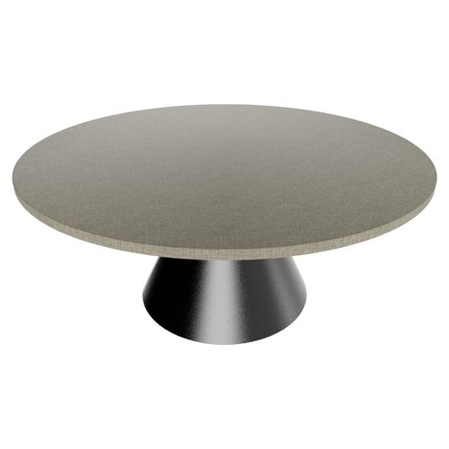 Artù Black - Table De Salle à Manger Ronde ⌀ 120 Cm En Bois Stratifié gris Texturé
